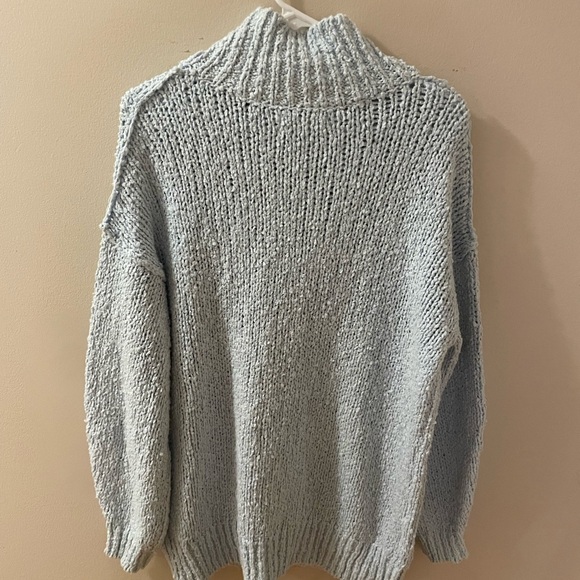 NWT Anthropologie Need it oversize mock neck sweater in blue color - Picture 3 of 6